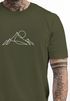 Herren T-Shirt Berge Wandern Brustprint Aufdrucke Gebirge Outdoor Fashion Streetstyle Neverless®preview