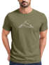 Herren T-Shirt Berge Wandern Brustprint Aufdrucke Gebirge Outdoor Fashion Streetstyle Neverless®preview