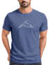 Herren T-Shirt Berge Wandern Brustprint Aufdrucke Gebirge Outdoor Fashion Streetstyle Neverless®preview