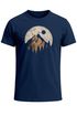 Herren T-Shirt Berge Wandern Outdoor Grafikshirt Naturmotiv Frontprint Sommer Fashion Streetstyle Neverless®preview