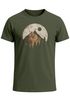 Herren T-Shirt Berge Wandern Outdoor Grafikshirt Naturmotiv Frontprint Sommer Fashion Streetstyle Neverless®preview