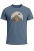 Herren T-Shirt Berge Wandern Outdoor Grafikshirt Naturmotiv Frontprint Sommer Fashion Streetstyle Neverless®preview