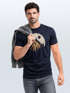 Herren T-Shirt Berge Wandern Outdoor Grafikshirt Naturmotiv Frontprint Sommer Fashion Streetstyle Neverless®preview