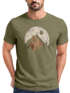 Herren T-Shirt Berge Wandern Outdoor Grafikshirt Naturmotiv Frontprint Sommer Fashion Streetstyle Neverless®preview