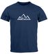 Herren T-Shirt Berge Wandern Polygon Design Print Outdoor Fashion Streetstyle Neverless®preview