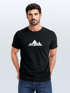 Herren T-Shirt Berge Wandern Polygon Design Print Outdoor Fashion Streetstyle Neverless®preview