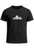 Herren T-Shirt Berge Wandern Polygon Design Print Outdoor Fashion Streetstyle Neverless®preview