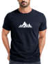 Herren T-Shirt Berge Wandern Polygon Design Print Outdoor Fashion Streetstyle Neverless®preview