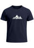 Herren T-Shirt Berge Wandern Polygon Design Print Outdoor Fashion Streetstyle Neverless®preview