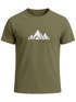Herren T-Shirt Berge Wandern Polygon Design Print Outdoor Fashion Streetstyle Neverless®preview