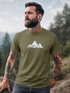 Herren T-Shirt Berge Wandern Polygon Design Print Outdoor Fashion Streetstyle Neverless®preview