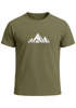 Herren T-Shirt Berge Wandern Polygon Design Print Outdoor Fashion Streetstyle Neverless®preview