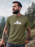 Herren T-Shirt Berge Wandern Polygon Design Print Outdoor Fashion Streetstyle Neverless®preview
