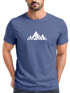 Herren T-Shirt Berge Wandern Polygon Design Print Outdoor Fashion Streetstyle Neverless®preview