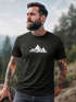 Herren T-Shirt Berge Wandern Polygon Design Print Outdoor Fashion Streetstyle Neverless®preview