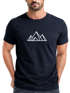 Herren T-Shirt Berge Wandern Polygon Design Print Outdoor Fashion Streetstyle Neverless®preview