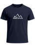 Herren T-Shirt Berge Wandern Polygon Design Print Outdoor Fashion Streetstyle Neverless®preview