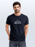 Herren T-Shirt Berge Wandern Polygon Design Print Outdoor Fashion Streetstyle Neverless®preview