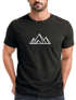 Herren T-Shirt Berge Wandern Polygon Design Print Outdoor Fashion Streetstyle Neverless®preview