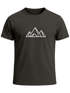 Herren T-Shirt Berge Wandern Polygon Design Print Outdoor Fashion Streetstyle Neverless®preview