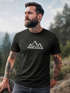 Herren T-Shirt Berge Wandern Polygon Design Print Outdoor Fashion Streetstyle Neverless®preview