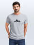 Herren T-Shirt Berge Wandern Polygon Design Print Outdoor Fashion Streetstyle Neverless®preview
