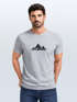 Herren T-Shirt Berge Wandern Polygon Design Print Outdoor Fashion Streetstyle Neverless®preview