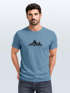 Herren T-Shirt Berge Wandern Polygon Design Print Outdoor Fashion Streetstyle Neverless®preview