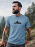 Herren T-Shirt Berge Wandern Polygon Design Print Outdoor Fashion Streetstyle Neverless®preview