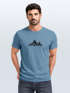 Herren T-Shirt Berge Wandern Polygon Design Print Outdoor Fashion Streetstyle Neverless®preview