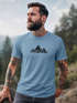 Herren T-Shirt Berge Wandern Polygon Design Print Outdoor Fashion Streetstyle Neverless®preview