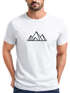 Herren T-Shirt Berge Wandern Polygon Design Print Outdoor Fashion Streetstyle Neverless®preview