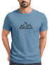 Herren T-Shirt Berge Wandern Polygon Design Print Outdoor Fashion Streetstyle Neverless®preview