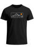 Herren T-Shirt Bergmotiv Landschaftsgrafik Outdoor Illustration Printshirt Fashion Streetstyle Neverless®preview