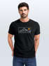 Herren T-Shirt Bergmotiv Landschaftsgrafik Outdoor Illustration Printshirt Fashion Streetstyle Neverless®preview