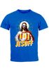 Herren T-Shirt Bier Jesus Partyshirt Alkohol Fasching Karneval Outfit Männer Funshirt Moonworks®preview