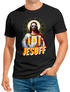 Herren T-Shirt Bier Jesus Partyshirt Alkohol Fasching Karneval Outfit Männer Funshirt Moonworks®preview