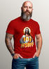 Herren T-Shirt Bier Jesus Partyshirt Alkohol Fasching Karneval Outfit Männer Funshirt Moonworks®preview