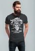 Herren T-Shirt Biker Motorrad Motiv Freedom is a full Tank Skull Totenkopf Slim Fit Neverless®preview