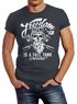 Herren T-Shirt Biker Motorrad Motiv Freedom is a full Tank Skull Totenkopf Slim Fit Neverless®preview