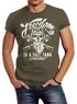 Herren T-Shirt Biker Motorrad Motiv Freedom is a full Tank Skull Totenkopf Slim Fit Neverless®preview