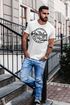 Herren T-Shirt Brooklyn Race Motorcycle Vintage Watercolor Slim Fit Neverless®preview