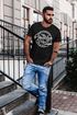 Herren T-Shirt Brooklyn Race Motorcycle Vintage Watercolor Slim Fit Neverless®preview