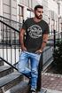 Herren T-Shirt Brooklyn Race Motorcycle Vintage Watercolor Slim Fit Neverless®preview