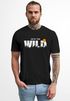 Herren T-Shirt Brustprint Bedruckt Into the Wild Schriftzug Outdoor Fashion Streetstyle Grafik-Shirt Neverless®preview