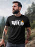 Herren T-Shirt Brustprint Bedruckt Into the Wild Schriftzug Outdoor Fashion Streetstyle Grafik-Shirt Neverless®preview