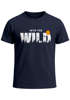 Herren T-Shirt Brustprint Bedruckt Into the Wild Schriftzug Outdoor Fashion Streetstyle Grafik-Shirt Neverless®preview