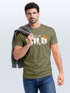 Herren T-Shirt Brustprint Bedruckt Into the Wild Schriftzug Outdoor Fashion Streetstyle Grafik-Shirt Neverless®preview