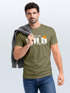 Herren T-Shirt Brustprint Bedruckt Into the Wild Schriftzug Outdoor Fashion Streetstyle Grafik-Shirt Neverless®preview