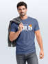 Herren T-Shirt Brustprint Bedruckt Into the Wild Schriftzug Outdoor Fashion Streetstyle Grafik-Shirt Neverless®preview